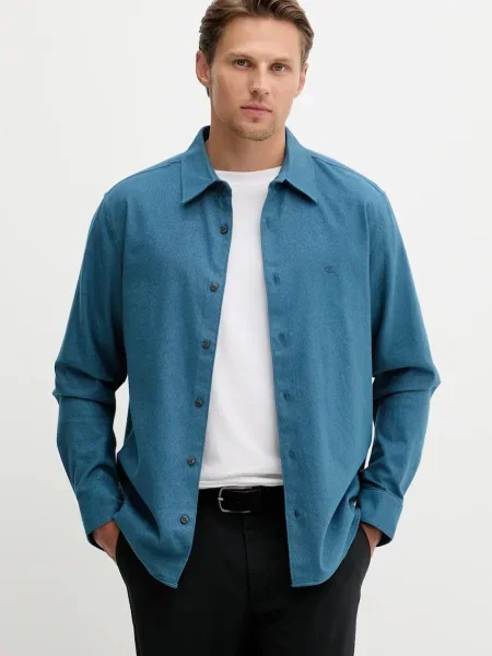 Calvin Klein Cămașă MELANGE albastru