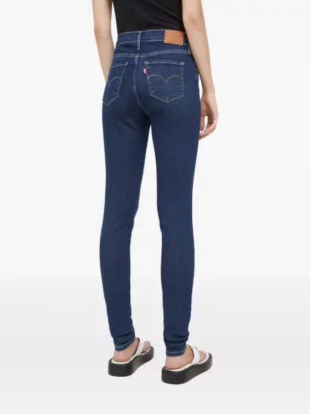 Ретро слаб дънки skinny fit Levi's® с разкъсвания синьо