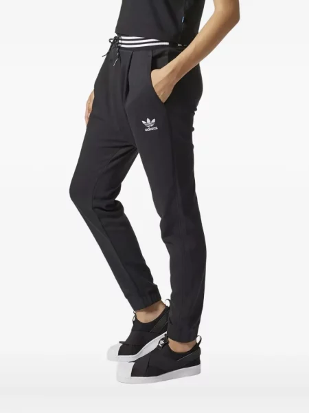 Legginsy Adidas z nadrukiem frotte retro zielone