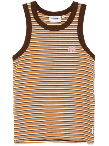 Top Chocoolate cu dungi maro