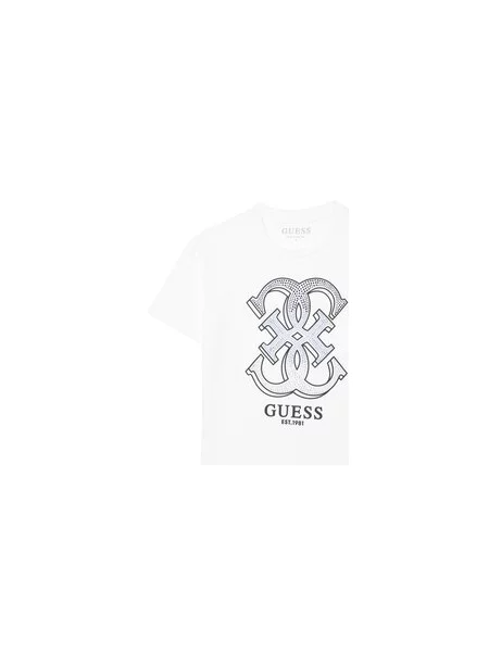 Guess Majica Regular Fit bela