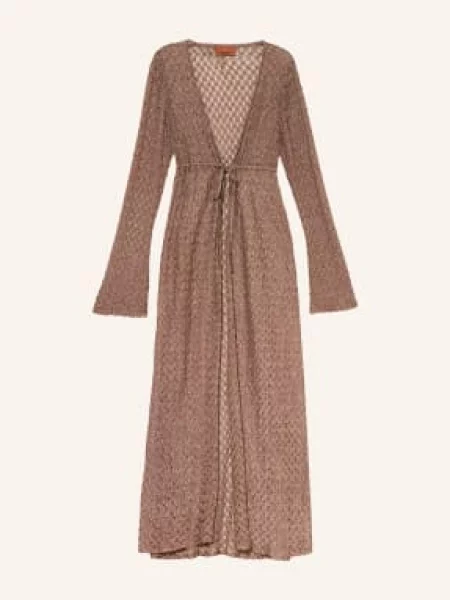 Missoni Sukienka Plażowa Z Błyszczącą Nicią braun brązowa