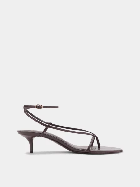 Босоніжки MANGO поліуретан коричневий