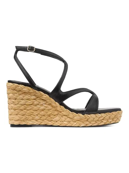 Espadryle Jimmy Choo na koturnie czarne