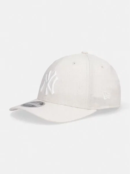 New Era baseball kapa z dodatkom lana LINEN MC NYY bež