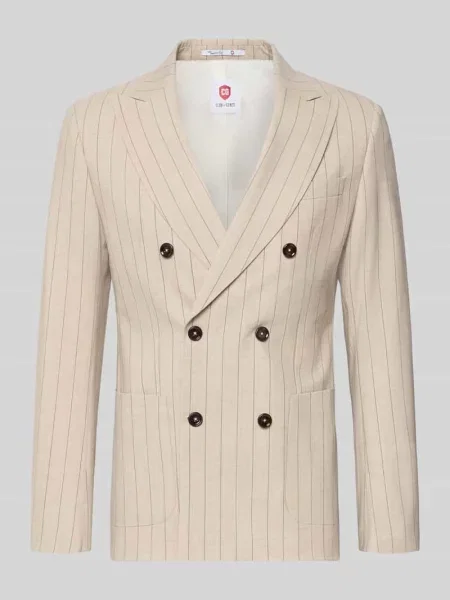 Marynarka o kroju slim fit z kołnierzem z połami Model Phinix' Cg - Club Of Gents beżowa