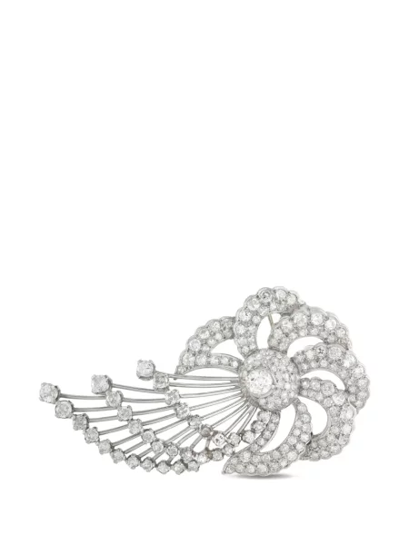 Diamant platină brosa Lb Exclusive argintiu