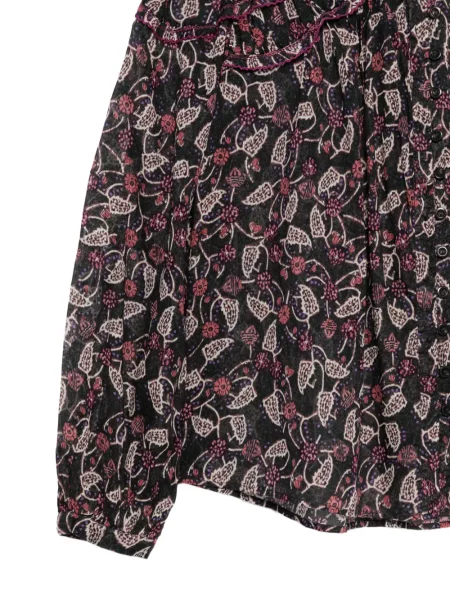 Bluză Marant Etoile cu model floral cu imagine negru
