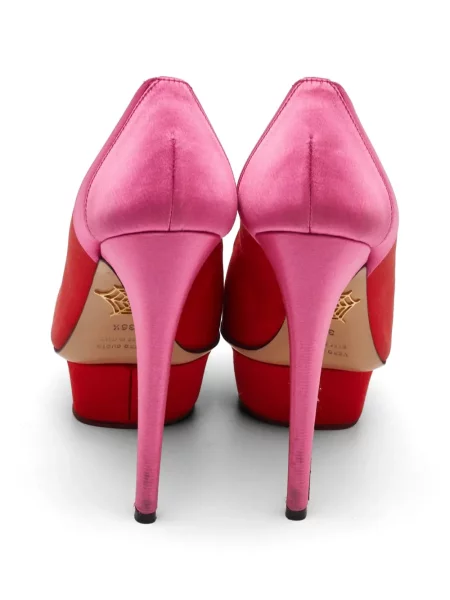 Pantofi cu toc Charlotte Olympia cu platformă roșu