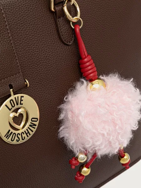 Кожаная сумка шоппер Love Moschino