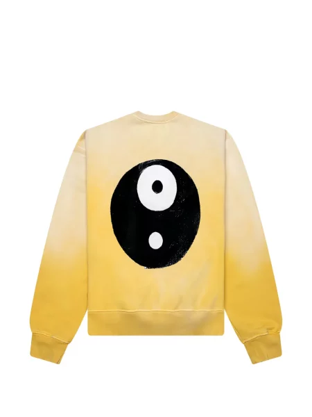 Hanorac crewneck D-r-g-n cu imagine galben