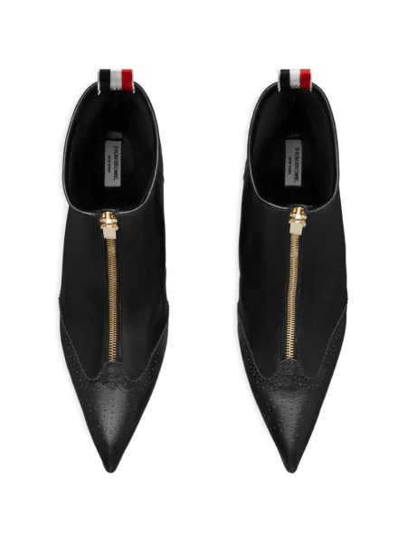 Cizme scurte Thom Browne din piele negru