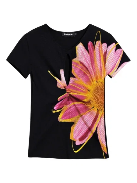 Desigual Tricou TS_DUBLIN Negru Casual Fit roz