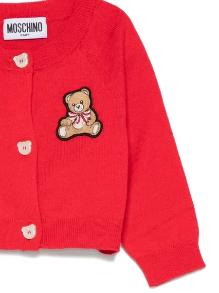 Kardigan dziecięcy Moschino czerwony