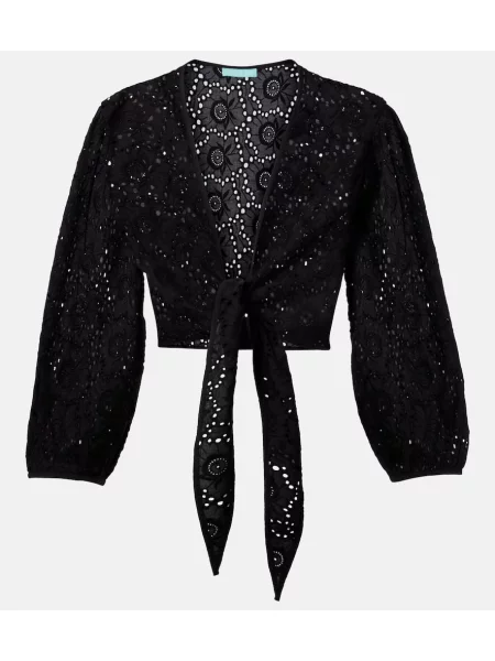 Top Melissa Odabash din dantelă negru