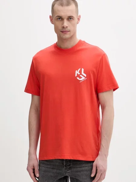 Karl Lagerfeld Jeans t-shirt ανδρικό με κόκκινο