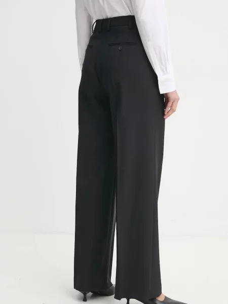 Pantaloni Filippa K cu talie înaltă de lână negru