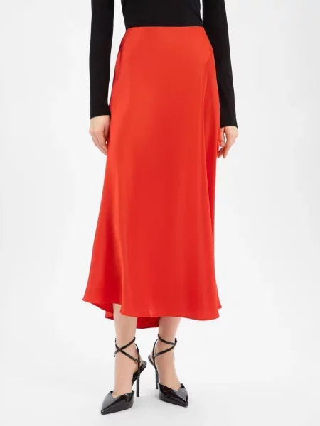 Guido Maria Kretschmer satynowa spódnica Fabiola Kobiety Satyna jednolity 34 czerwony