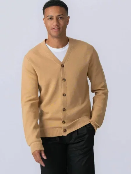 TEESHOPPEN Geacă tricotată Cardigan nisipiu