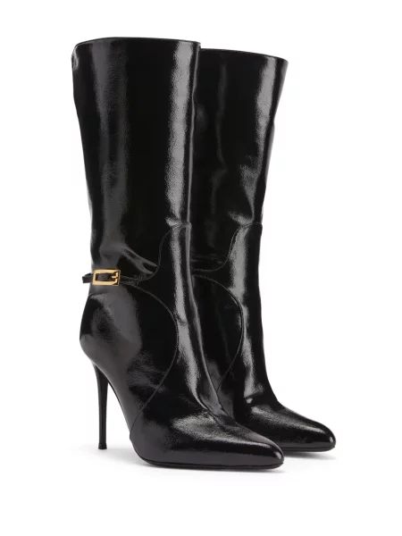 Iš natūralios odos auliniai batai Giuseppe Zanotti juoda