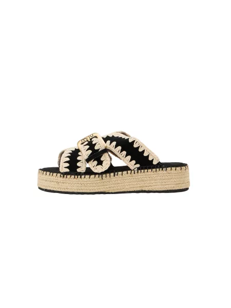 MOU Pantofle béžová černá