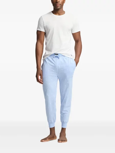 Tricou Polo Ralph Lauren din piele cu broderie în carouri maro
