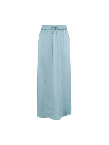 Długa spódnica maxi Herno z rozcieciem niebieska