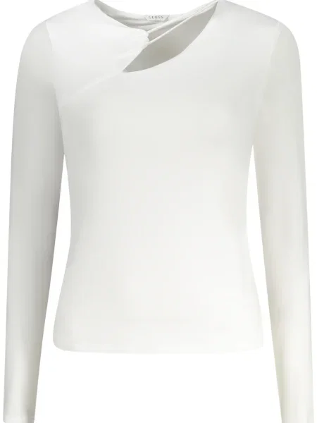 Tricou mânecă lungă Guess Jeans alb