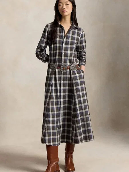 Polo Ralph Lauren Rochie tip bluză bleumarin / alb maro