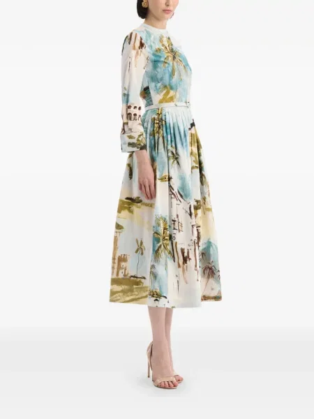 Scurt rochie Oscar De La Renta din poplin