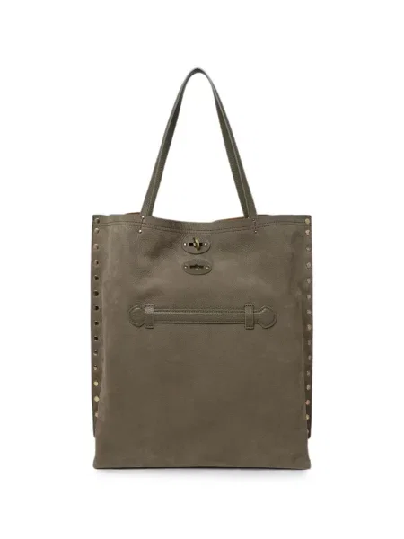 Geantă shopper Zanellato din piele cu tepi verde