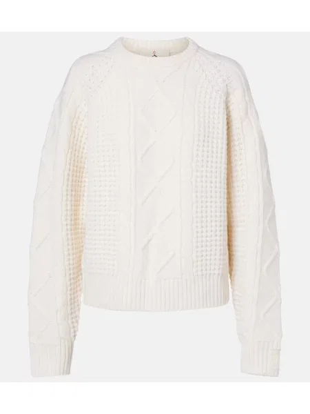 Volneni pulover Perfect Moment s kristali bež