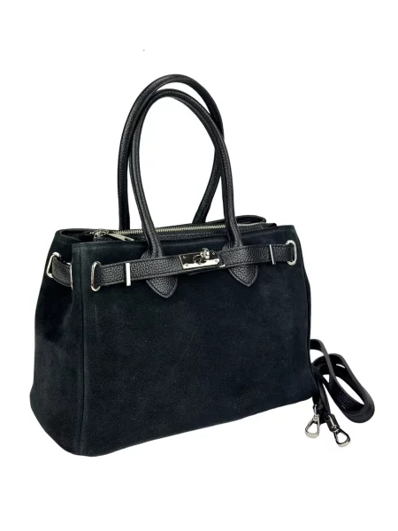 RoyalBag Сумка Замша/шкіра чорний