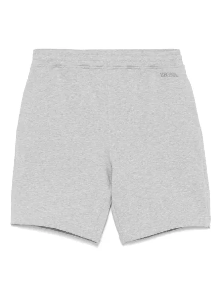 Pantaloni scurți Zegna cu broderie gri