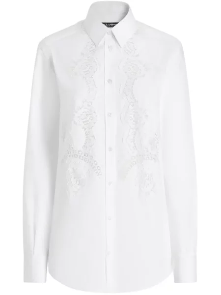 Cămașă Dolce & Gabbana din dantelă alb