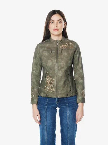 KOROSHI Geacă de primăvară-toamnă / maro cămilă / gri închis / roșu vin bej