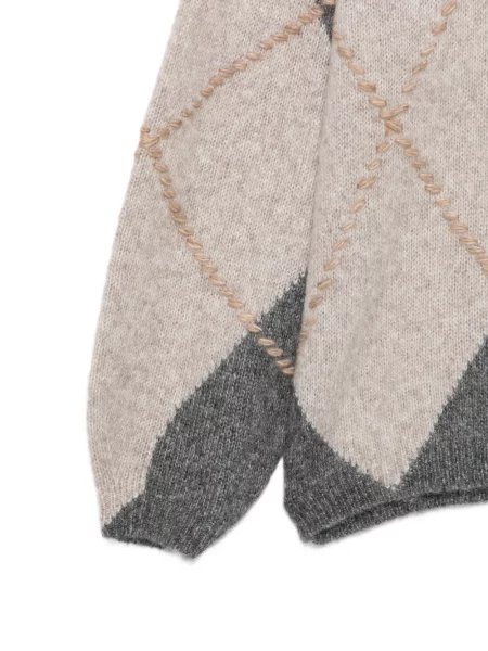 Pulover Luisa Cerano cu model argyle gri