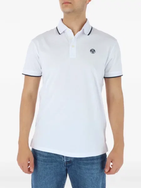 Kratak polo majica North Sails s autogramom bijela