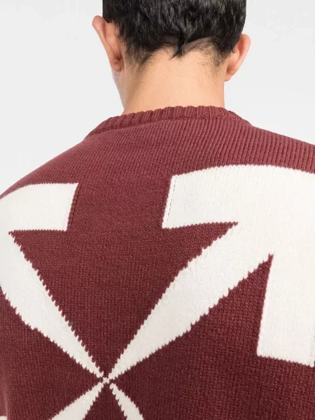 Πουλόβερ Off-white λαιμό σέσουλα λευκό