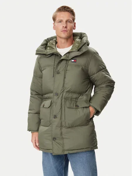 Tommy Jeans Geacă de iarnă verde