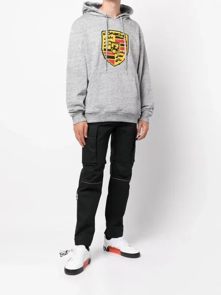 Суичър с качулка Mostly Heard Rarely Seen 8-bit с принт сиво