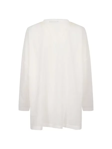 Lung tricou Mizuiro Ind cu decolteu rotund alb