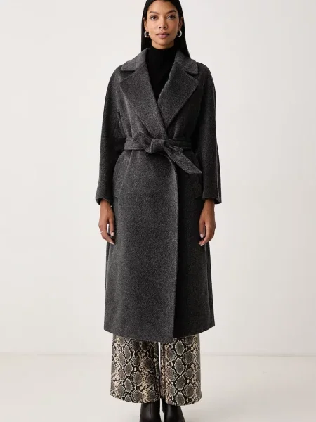 Weekend Max Mara palton pentru femei cu lână WKDTEMPERA gri