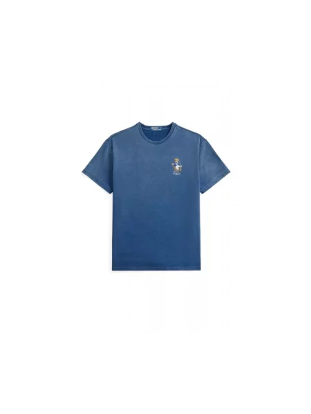 T-shirt o kroju relaxed fit z czystej bawełny Ralph Lauren granatowa