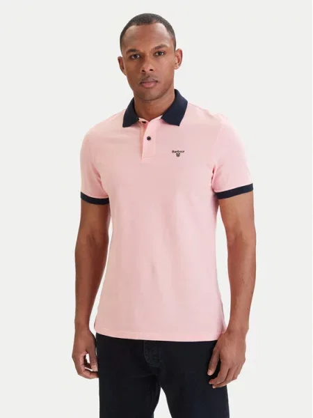 Barbour Tricou polo Lynmouth deschis roz
