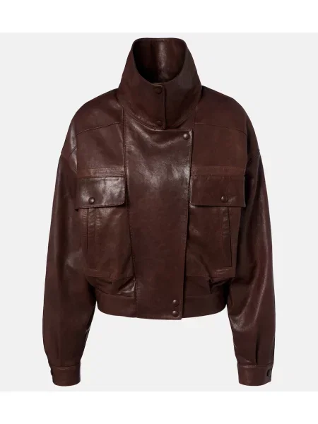 Geanta de piele Saint Laurent maro