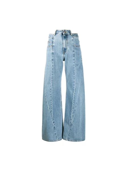 Szerokie jeansy Maison Margiela niebieskie