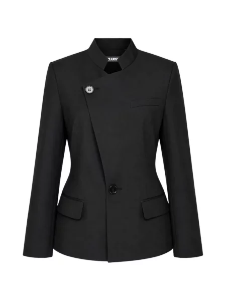 Geacă Club21 Collection asimetrică negru