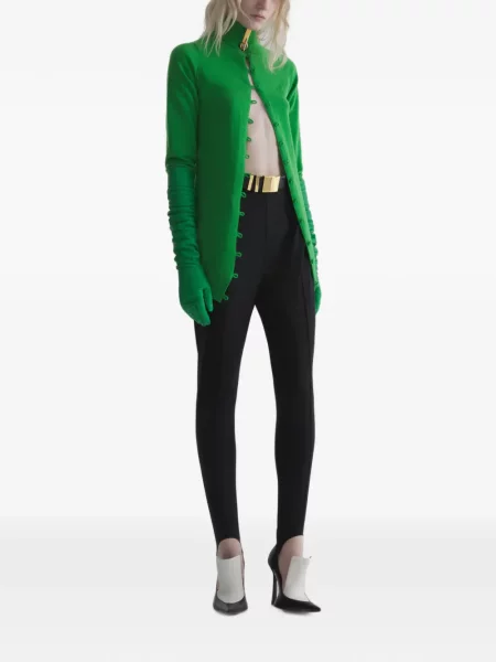 Cardigan Mugler din cașmir verde