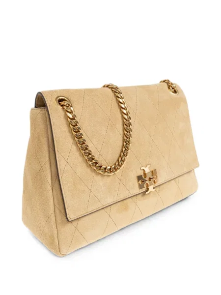 Matlasat geantă shopper Tory Burch din piele de căprioară